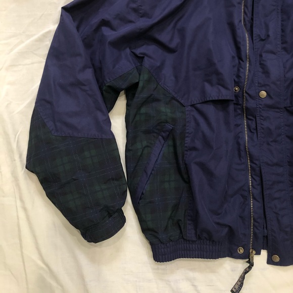 Sun Mountain Sports Dark Purple Green Plaid Jacket - Picture 2 of 7